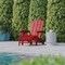 Flash Furniture Red Adirondack Chair with Ottoman and Cupholder LE-HMP-1044-110-RD-GG - alternate 7